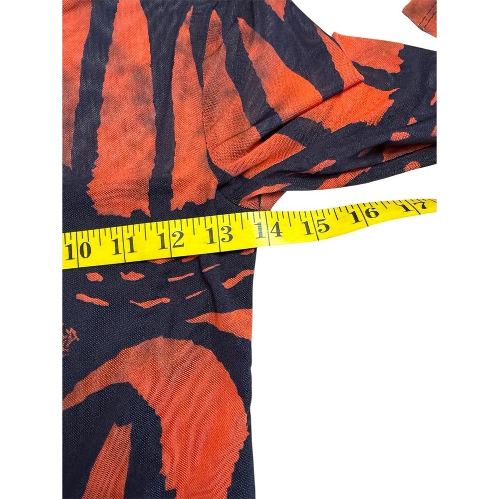 Walter Baker Barra Printed Long Sleeve Chiffon Top Sz XS NWT - Picture 6 of 10